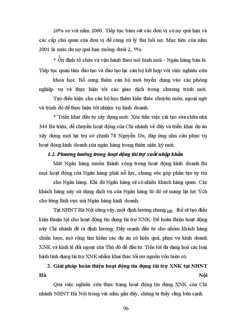 image for page Giải pháp mở rộng hoạt động tín dụng tài trợ xuất nhập khẩu tại Ngân hàng ngoại thương Hà Nội