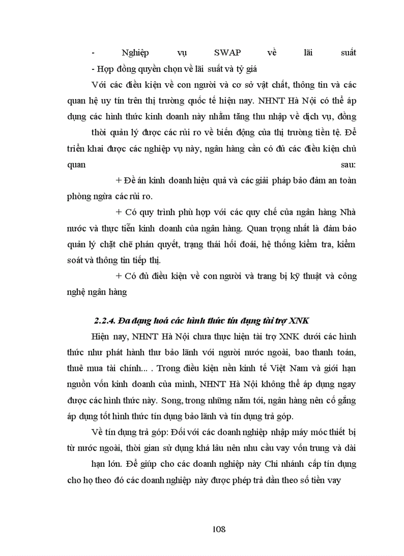 image for page Giải pháp mở rộng hoạt động tín dụng tài trợ xuất nhập khẩu tại Ngân hàng ngoại thương Hà Nội