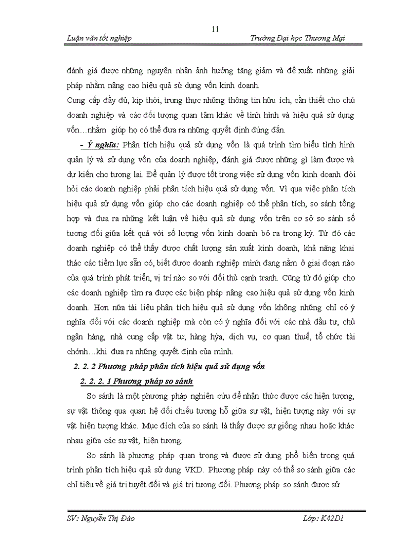 image for page Hoàn thiện nội dung và phương pháp phân tích hiệu quả sử dụng vốn kinh doanh tại công ty TNHH Hưng Long
