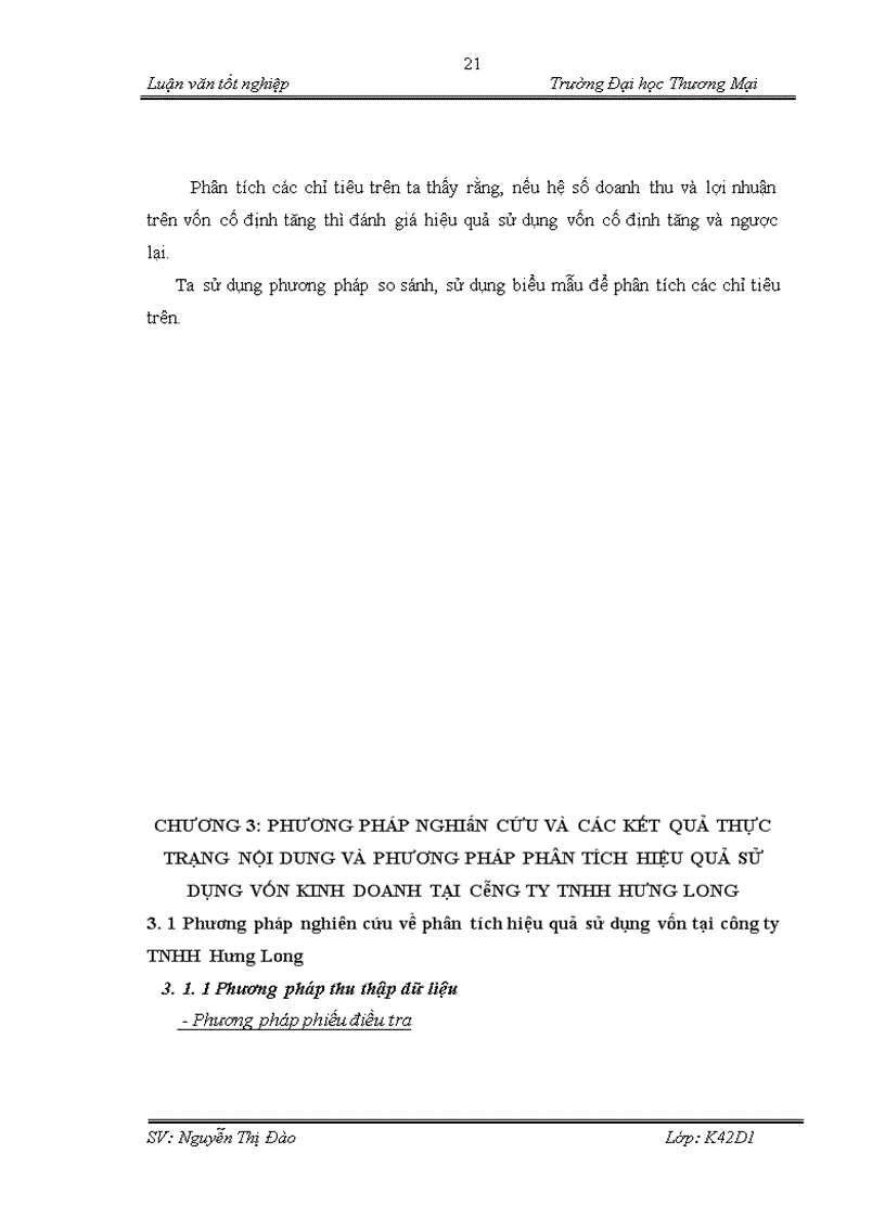 image for page Hoàn thiện nội dung và phương pháp phân tích hiệu quả sử dụng vốn kinh doanh tại công ty TNHH Hưng Long