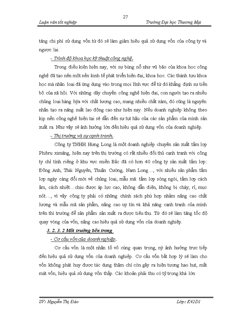 image for page Hoàn thiện nội dung và phương pháp phân tích hiệu quả sử dụng vốn kinh doanh tại công ty TNHH Hưng Long