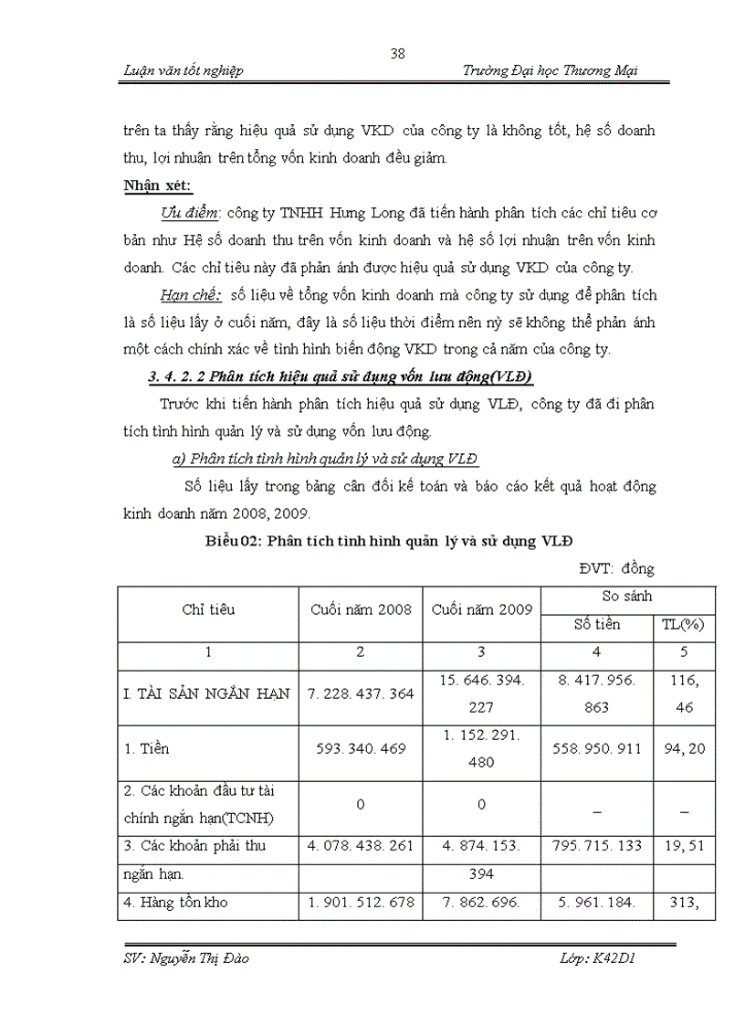 image for page Hoàn thiện nội dung và phương pháp phân tích hiệu quả sử dụng vốn kinh doanh tại công ty TNHH Hưng Long