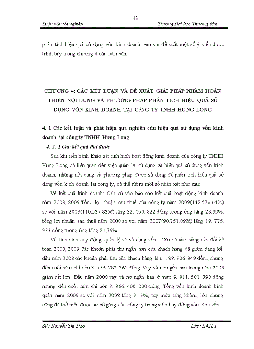 image for page Hoàn thiện nội dung và phương pháp phân tích hiệu quả sử dụng vốn kinh doanh tại công ty TNHH Hưng Long