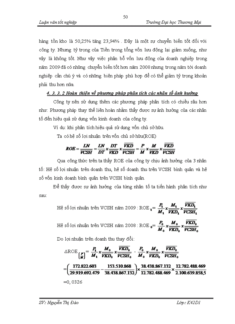 image for page Hoàn thiện nội dung và phương pháp phân tích hiệu quả sử dụng vốn kinh doanh tại công ty TNHH Hưng Long