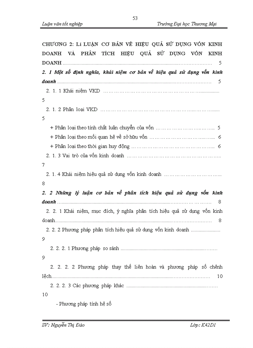 image for page Hoàn thiện nội dung và phương pháp phân tích hiệu quả sử dụng vốn kinh doanh tại công ty TNHH Hưng Long