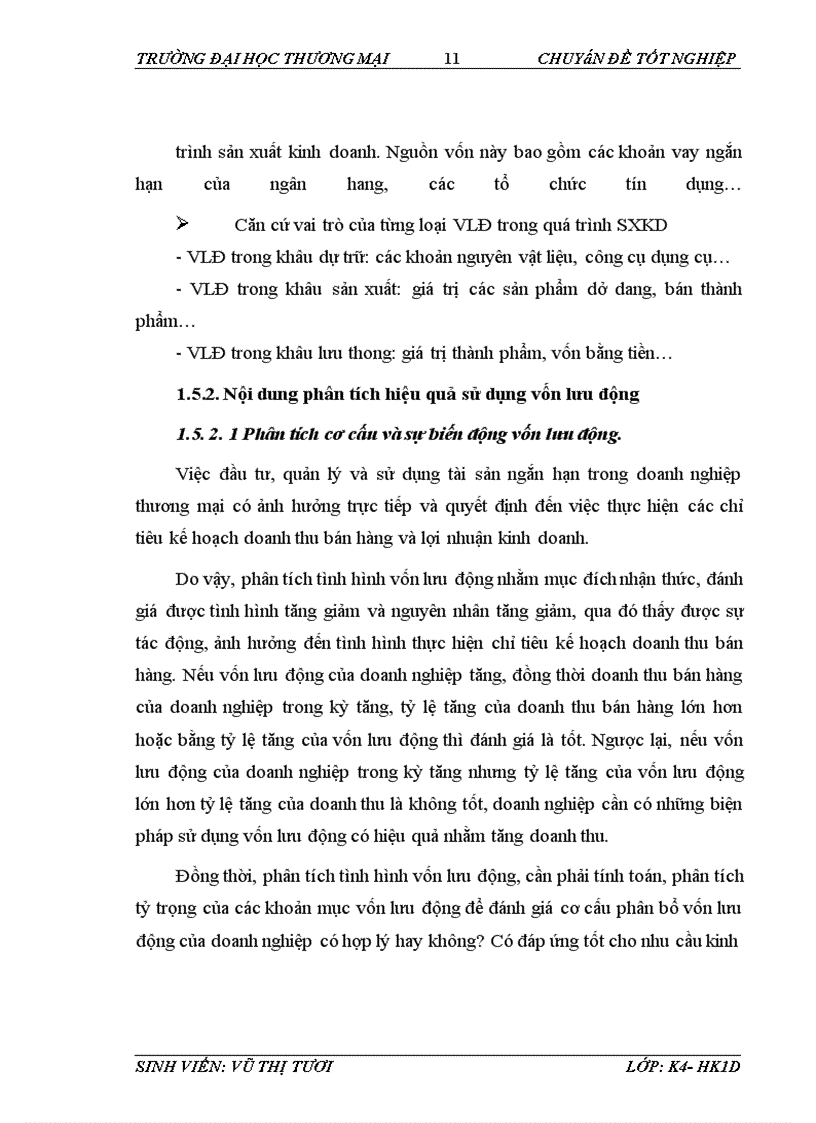 image for page Phân tích hiệu quả sử dụng vốn lưu động tại Công ty TNHH Thương mại và Du lịch Tùng Hà