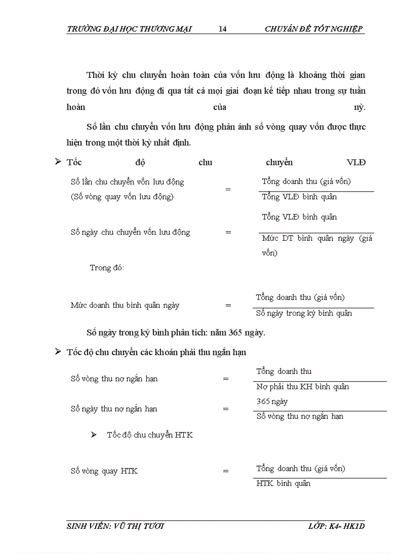image for page Phân tích hiệu quả sử dụng vốn lưu động tại Công ty TNHH Thương mại và Du lịch Tùng Hà