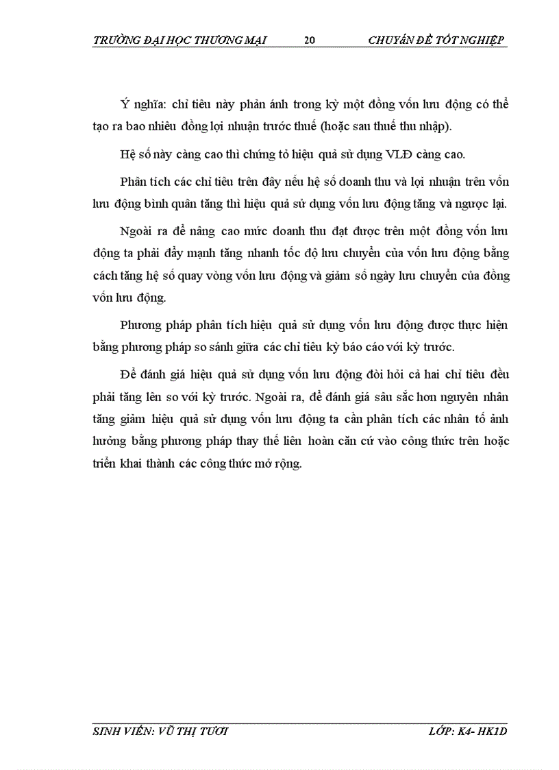 image for page Phân tích hiệu quả sử dụng vốn lưu động tại Công ty TNHH Thương mại và Du lịch Tùng Hà