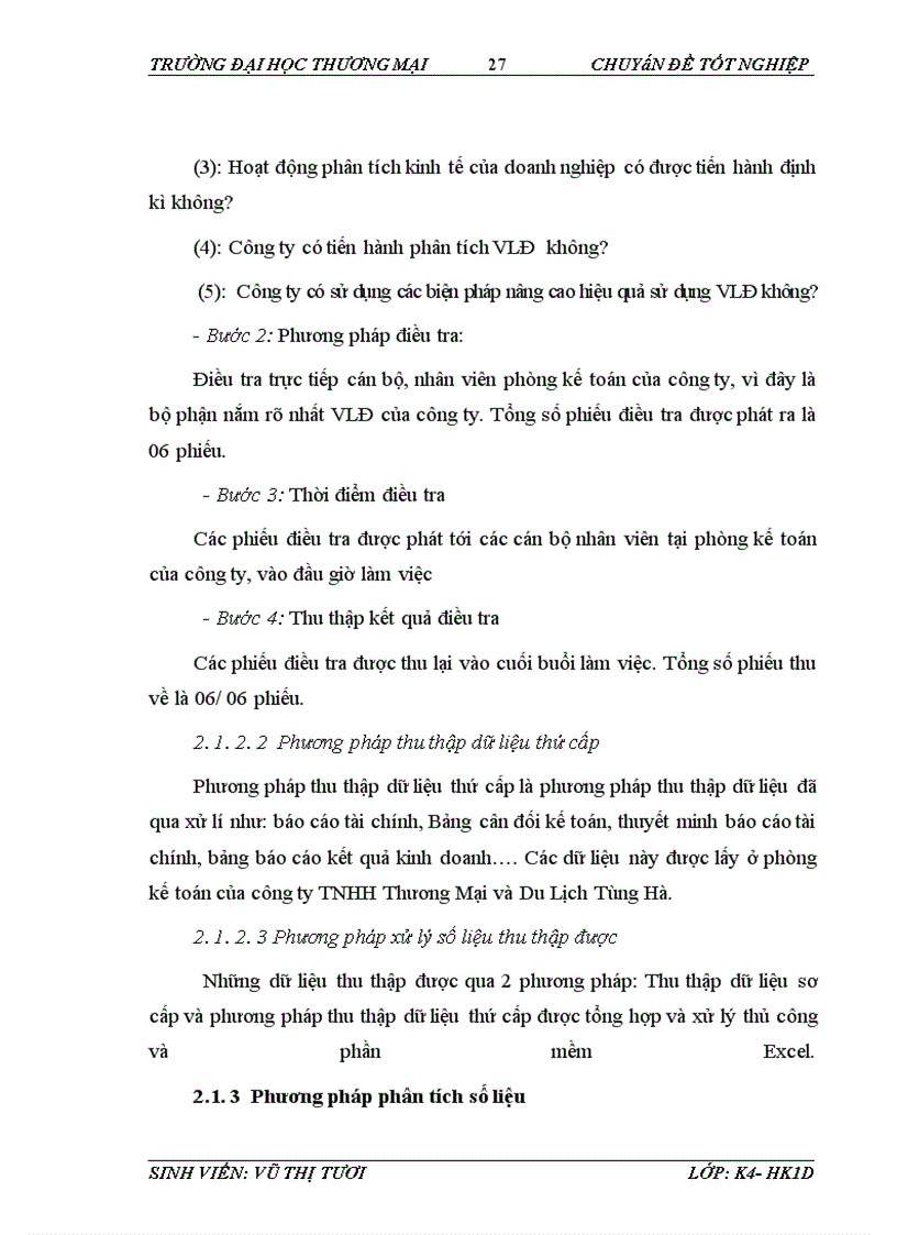 image for page Phân tích hiệu quả sử dụng vốn lưu động tại Công ty TNHH Thương mại và Du lịch Tùng Hà