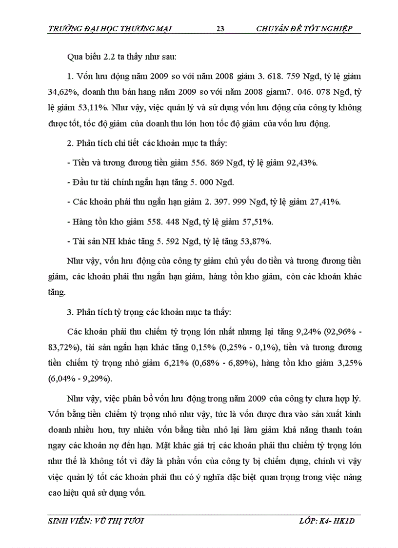 image for page Phân tích hiệu quả sử dụng vốn lưu động tại Công ty TNHH Thương mại và Du lịch Tùng Hà