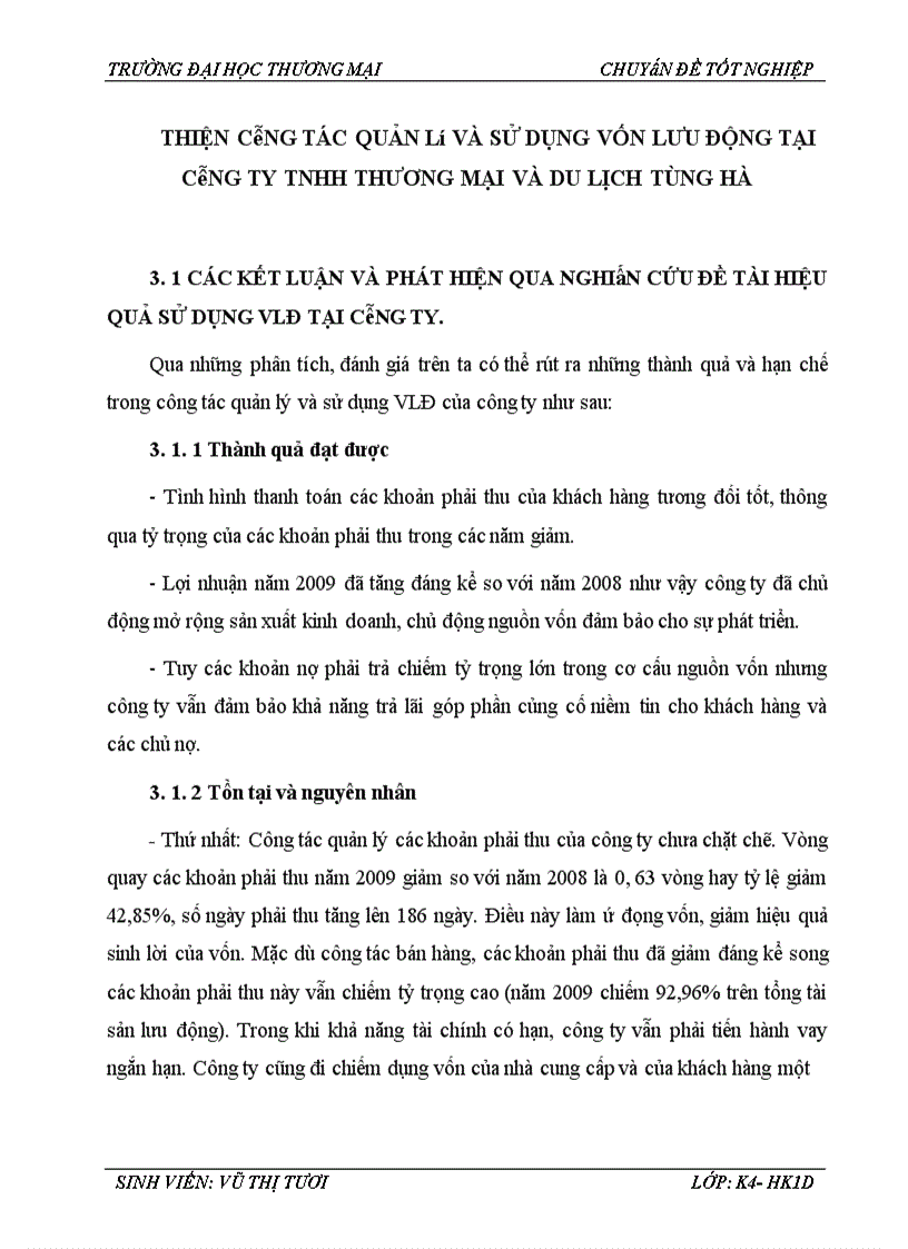 image for page Phân tích hiệu quả sử dụng vốn lưu động tại Công ty TNHH Thương mại và Du lịch Tùng Hà
