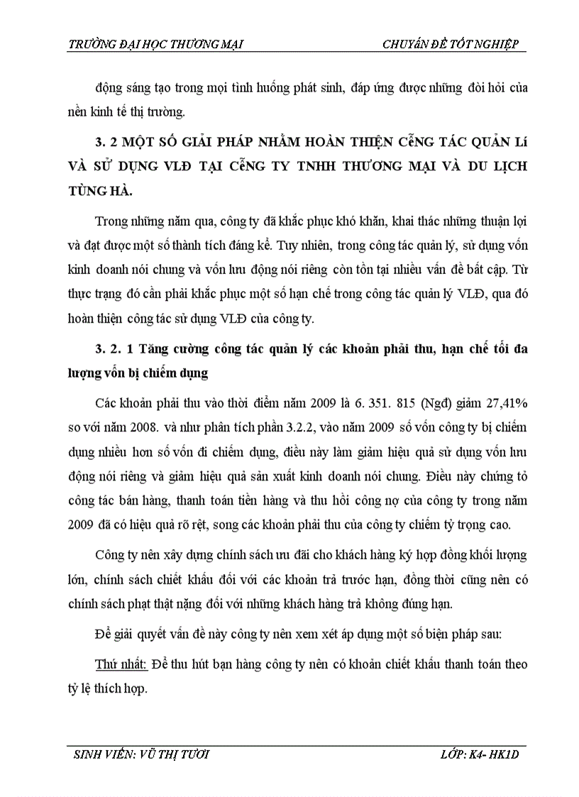 image for page Phân tích hiệu quả sử dụng vốn lưu động tại Công ty TNHH Thương mại và Du lịch Tùng Hà