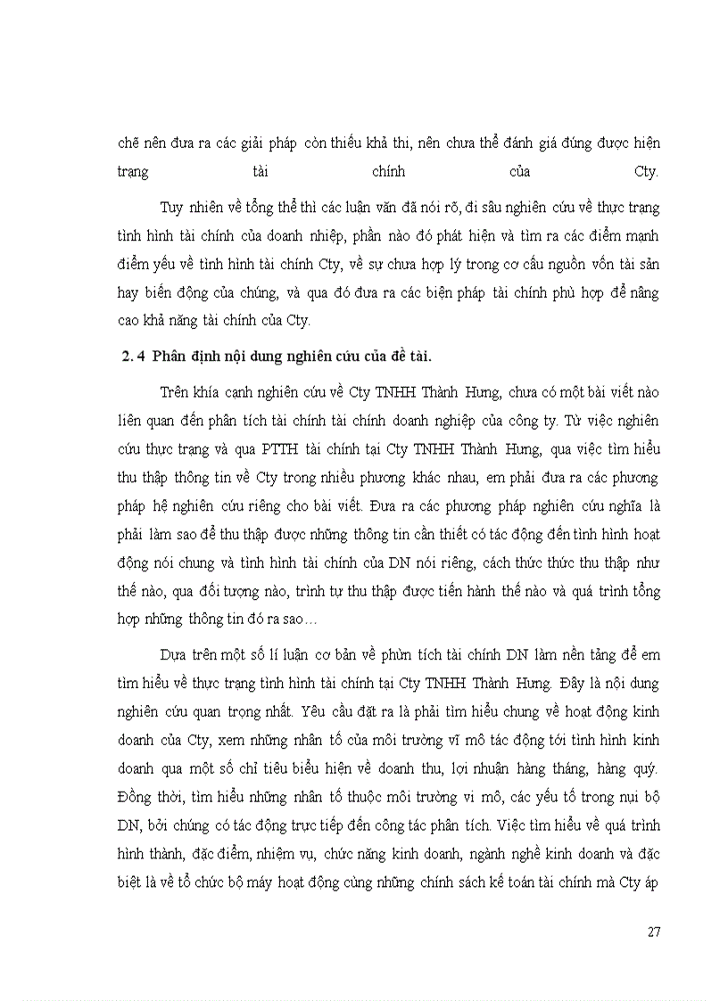 image for page Phân tích tình hình tài chính DN và một số giải pháp nhằm nâng cao khả năng tài chính của Cty TNHH Thành Hưng