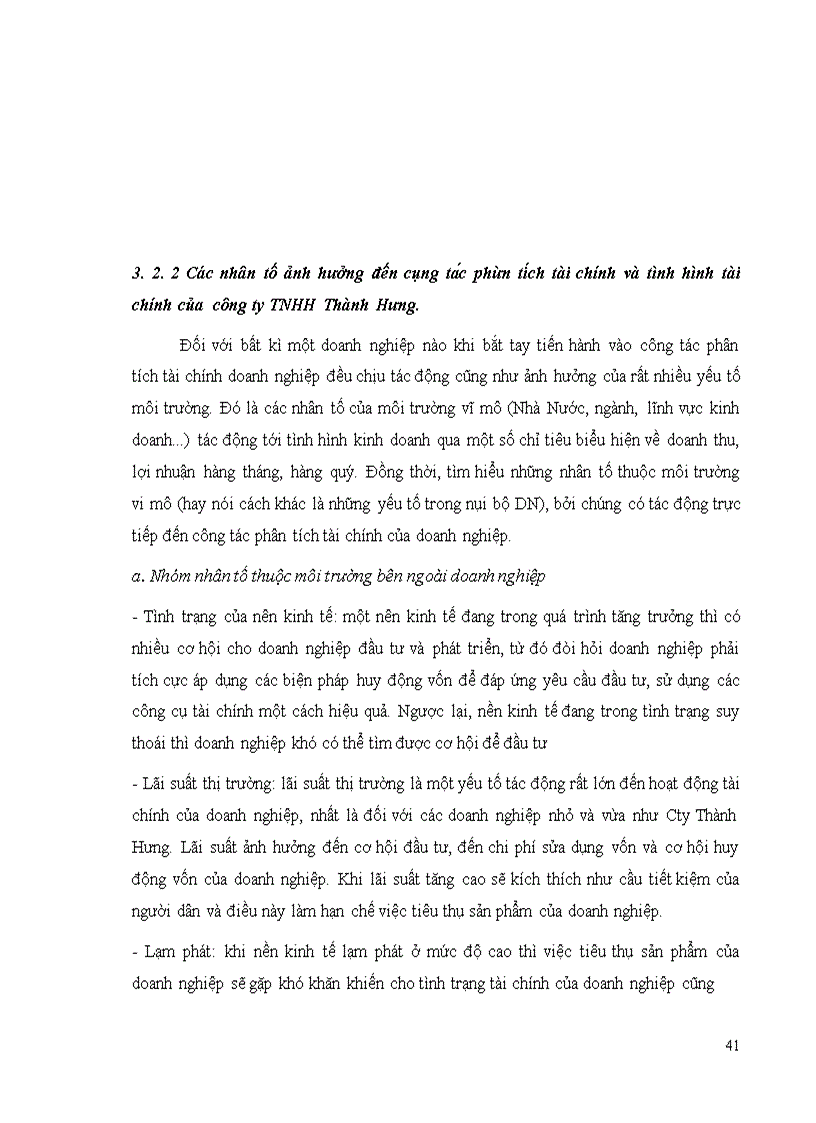 image for page Phân tích tình hình tài chính DN và một số giải pháp nhằm nâng cao khả năng tài chính của Cty TNHH Thành Hưng