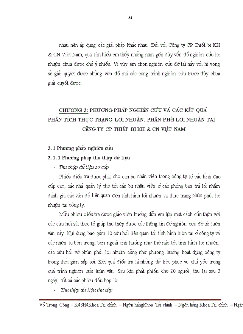 image for page Lợi nhuận và phân phối lợi nhuận của Công ty CP Thiết bị KH&CN Việt Nam