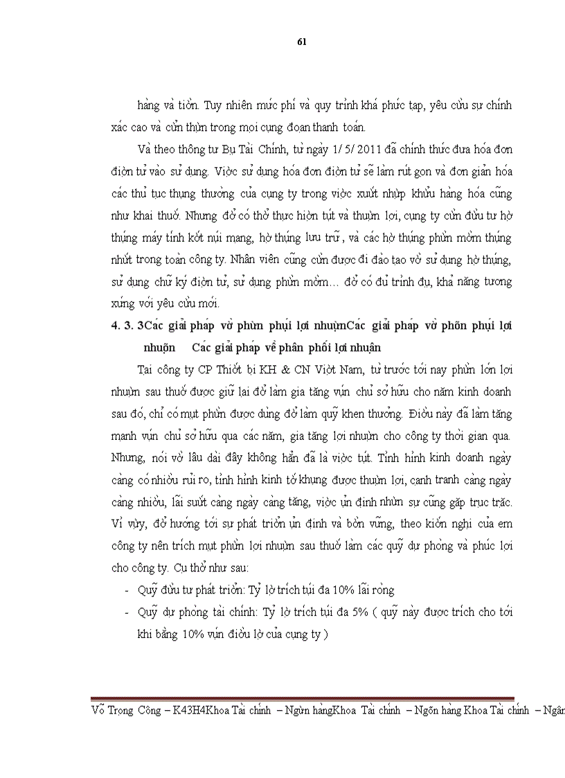 image for page Lợi nhuận và phân phối lợi nhuận của Công ty CP Thiết bị KH&CN Việt Nam