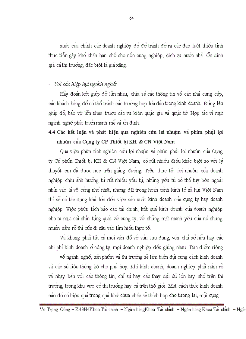 image for page Lợi nhuận và phân phối lợi nhuận của Công ty CP Thiết bị KH&CN Việt Nam