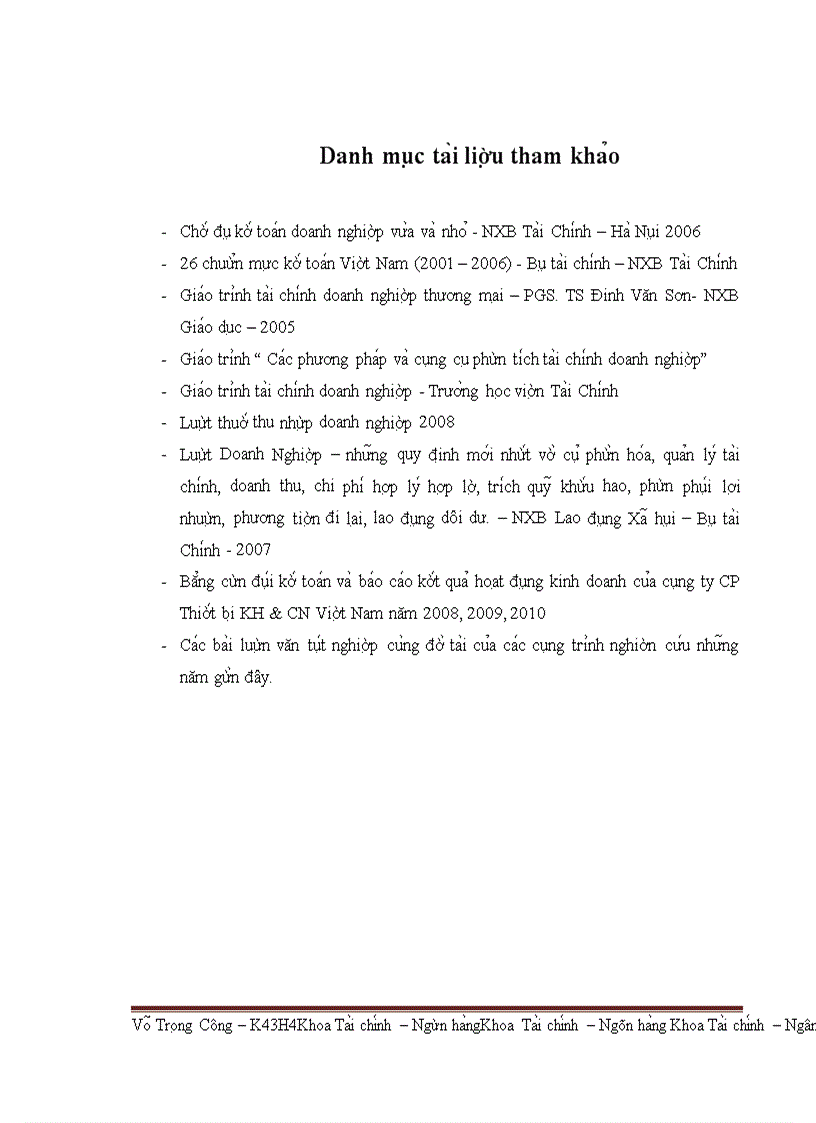 image for page Lợi nhuận và phân phối lợi nhuận của Công ty CP Thiết bị KH&CN Việt Nam