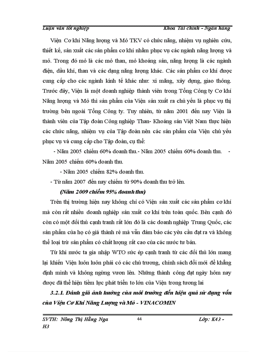 image for page Giải pháp để nâng cao hiệu quả sử dụng vốn của Viện Cơ Khí Năng Lượng và Mỏ-VINACOMIN