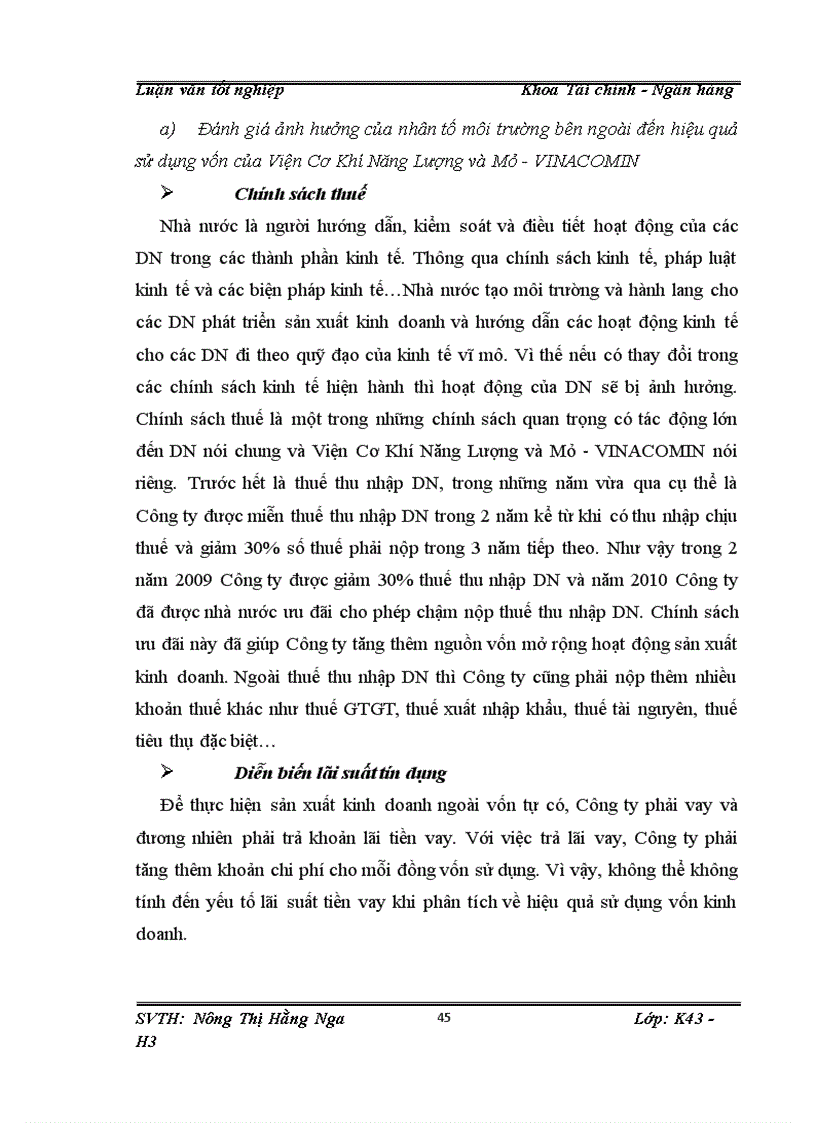 image for page Giải pháp để nâng cao hiệu quả sử dụng vốn của Viện Cơ Khí Năng Lượng và Mỏ-VINACOMIN