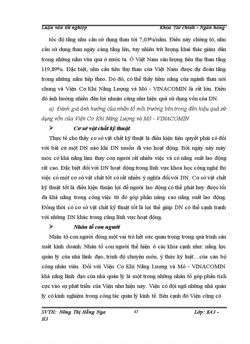 image for page Giải pháp để nâng cao hiệu quả sử dụng vốn của Viện Cơ Khí Năng Lượng và Mỏ-VINACOMIN