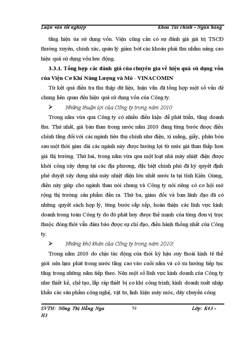 image for page Giải pháp để nâng cao hiệu quả sử dụng vốn của Viện Cơ Khí Năng Lượng và Mỏ-VINACOMIN