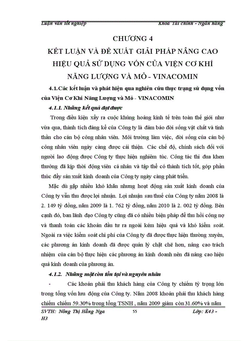 image for page Giải pháp để nâng cao hiệu quả sử dụng vốn của Viện Cơ Khí Năng Lượng và Mỏ-VINACOMIN