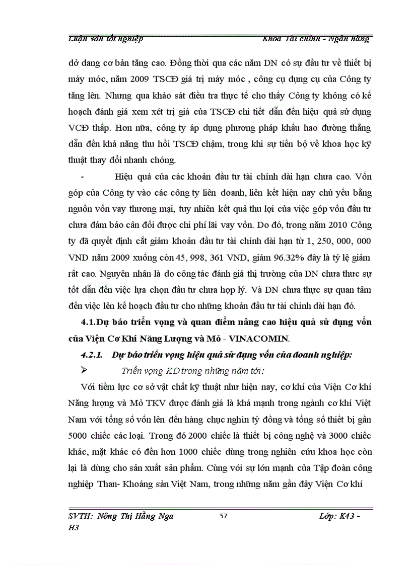 image for page Giải pháp để nâng cao hiệu quả sử dụng vốn của Viện Cơ Khí Năng Lượng và Mỏ-VINACOMIN