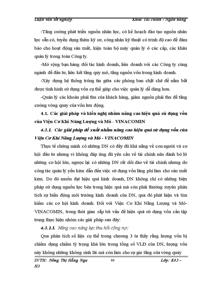 image for page Giải pháp để nâng cao hiệu quả sử dụng vốn của Viện Cơ Khí Năng Lượng và Mỏ-VINACOMIN