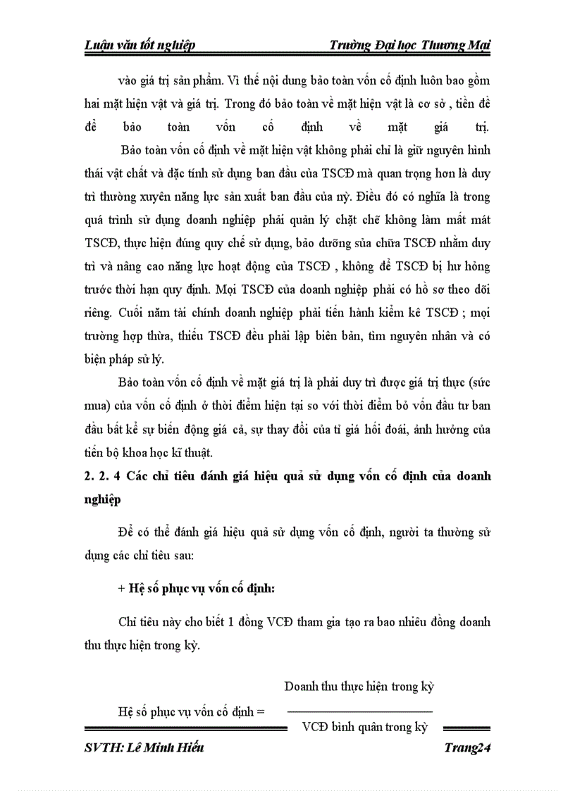 image for page Hiệu quả sử dụng vốn cố định tại công ty cổ phần cơ khí Đỗ Kha