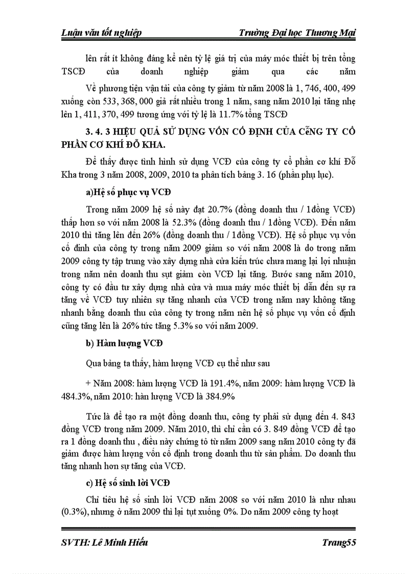 image for page Hiệu quả sử dụng vốn cố định tại công ty cổ phần cơ khí Đỗ Kha