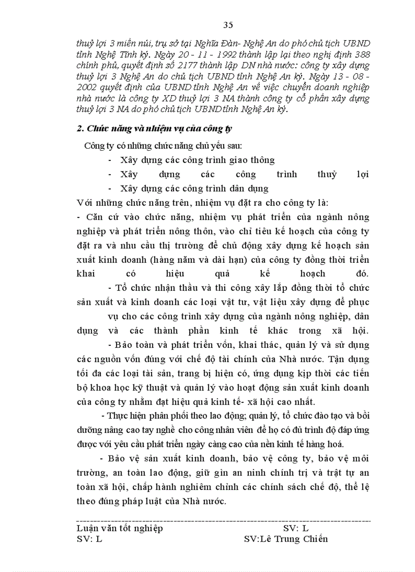 image for page Vốn kinh doanh và các biện pháp nâng cao hiệu quả tổ chức và sử dụng vốn kinh doanh ở Công ty cổ phần xây dựng thuỷ lợi 3 Nghệ An