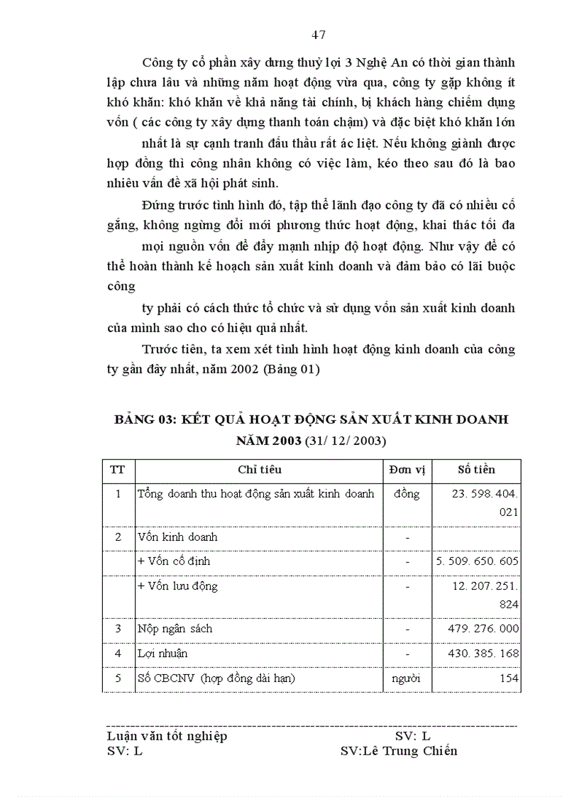 image for page Vốn kinh doanh và các biện pháp nâng cao hiệu quả tổ chức và sử dụng vốn kinh doanh ở Công ty cổ phần xây dựng thuỷ lợi 3 Nghệ An