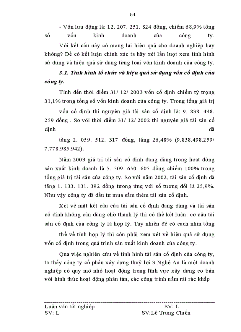 image for page Vốn kinh doanh và các biện pháp nâng cao hiệu quả tổ chức và sử dụng vốn kinh doanh ở Công ty cổ phần xây dựng thuỷ lợi 3 Nghệ An