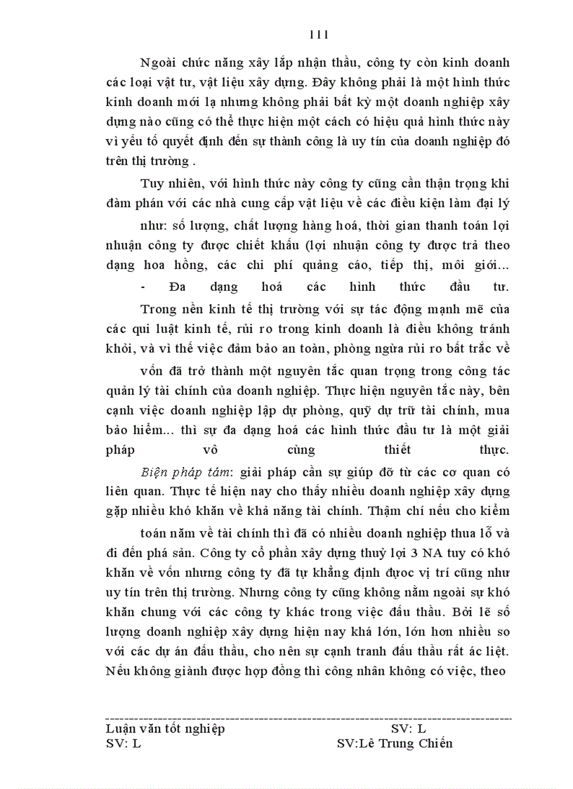 image for page Vốn kinh doanh và các biện pháp nâng cao hiệu quả tổ chức và sử dụng vốn kinh doanh ở Công ty cổ phần xây dựng thuỷ lợi 3 Nghệ An