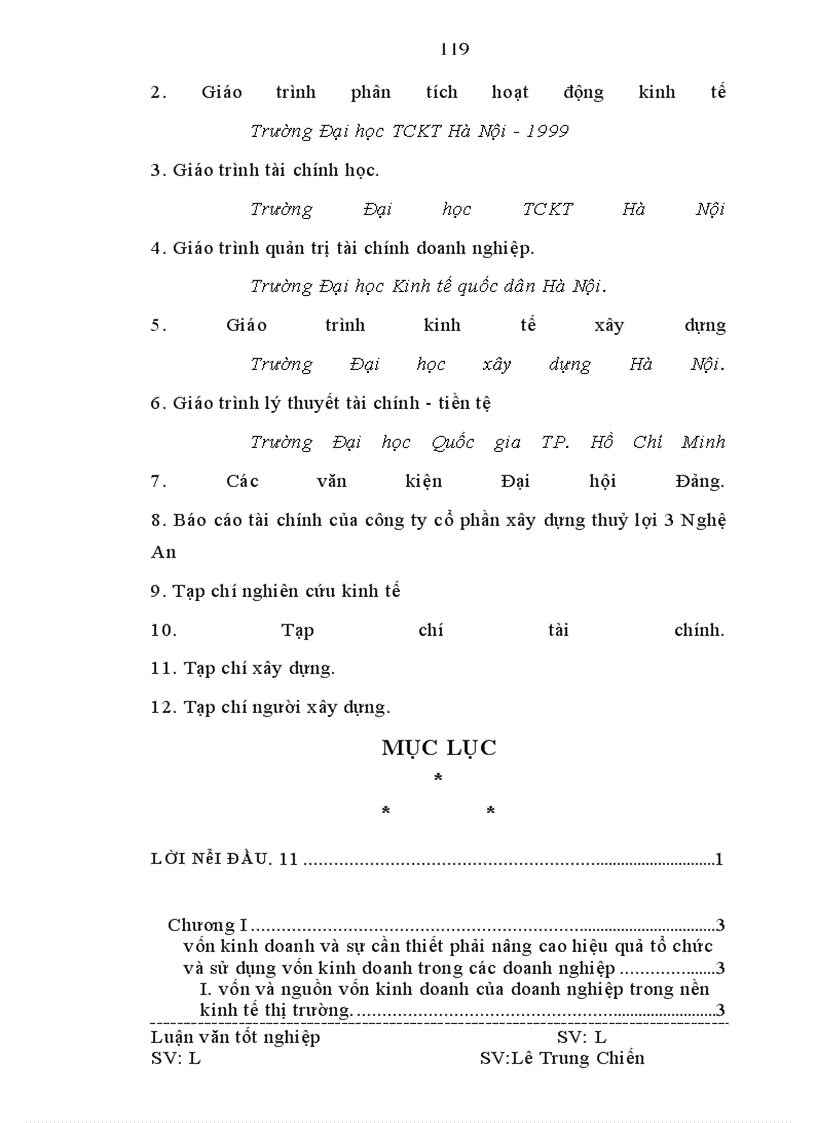 image for page Vốn kinh doanh và các biện pháp nâng cao hiệu quả tổ chức và sử dụng vốn kinh doanh ở Công ty cổ phần xây dựng thuỷ lợi 3 Nghệ An