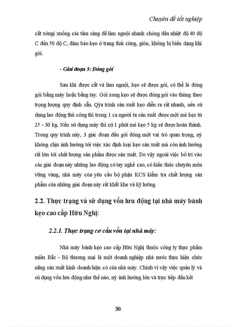 image for page Một số giải pháp nâng cao hiệu quả nâng cao sử dụng vốn lưu động tại nhà máy bánh kẹo cao cấp Hữu Nghị