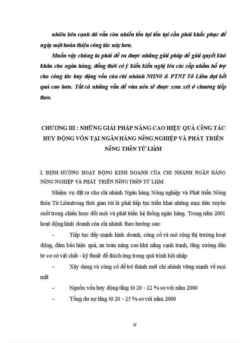 image for page Các giải pháp nâng cao hiệu quả công tác huy động vốn tại Ngân hàng Nông nghiệp và Phát triển Nông thôn Từ Liêm