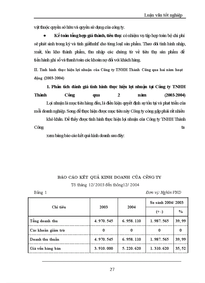 image for page Lợi nhuận và một số giải pháp chủ yếu tăng lợi nhuận tại Công ty TNHH Thành Công
