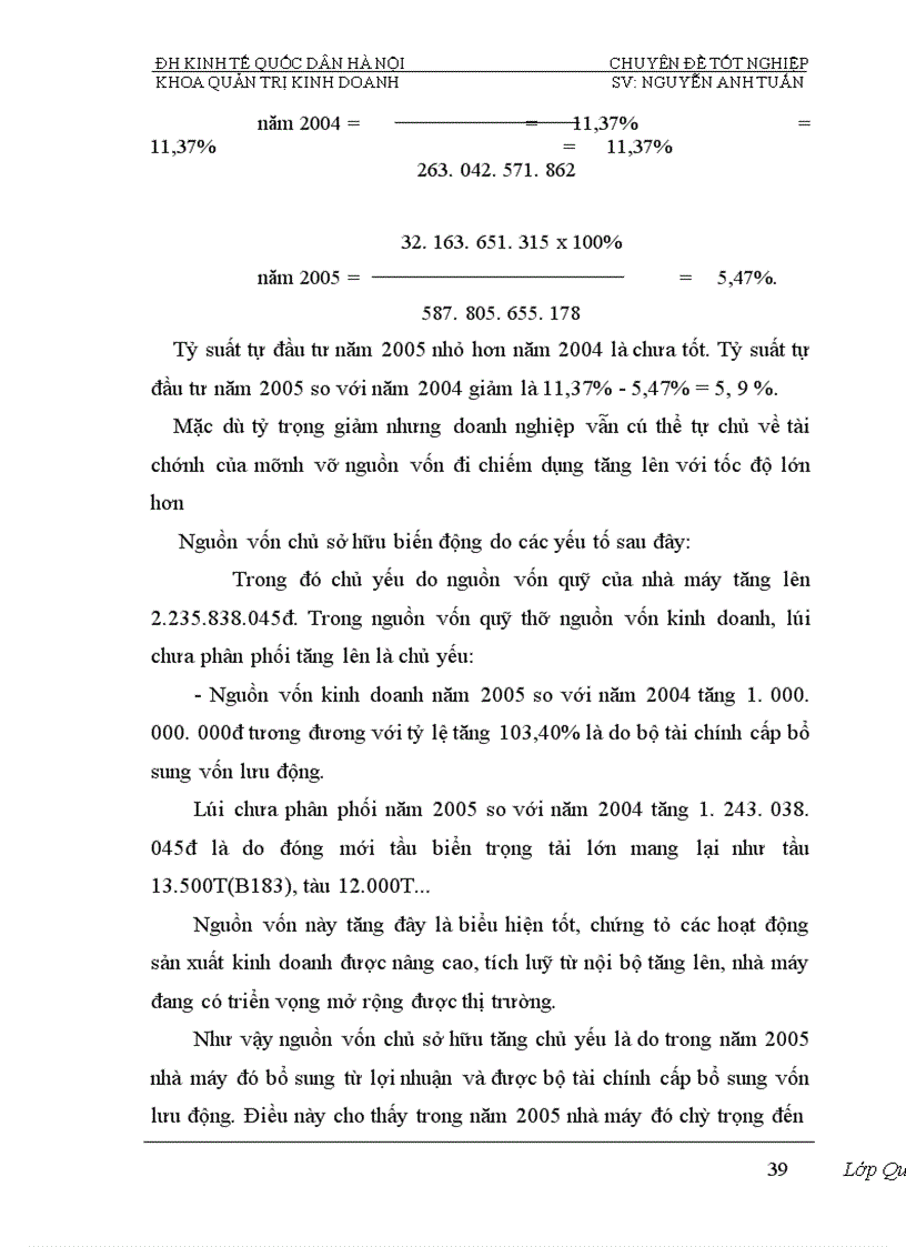 image for page Phân tích tính hiệu quả sử dụng vốn và biện pháp nâng cao hiệu quả sử dụng vốn của Nhà máy đóng tầu Hạ Long