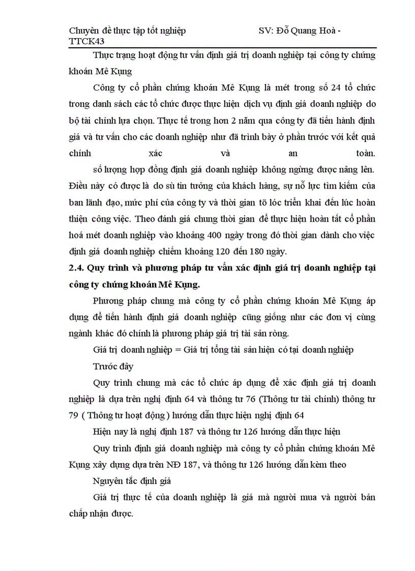 image for page Tư vấn xác định giá trị Doanh nghiêp tại công ty chứng khoán