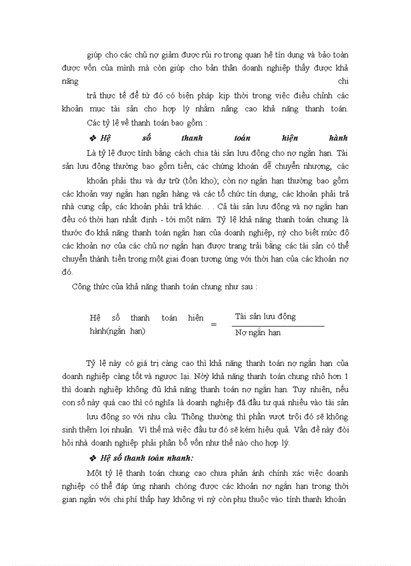 image for page Phân tích tình hình tài chính tại Công ty Cổ Phần Thực Phẩm Hữu Nghị