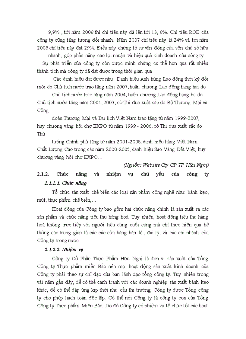 image for page Phân tích tình hình tài chính tại Công ty Cổ Phần Thực Phẩm Hữu Nghị