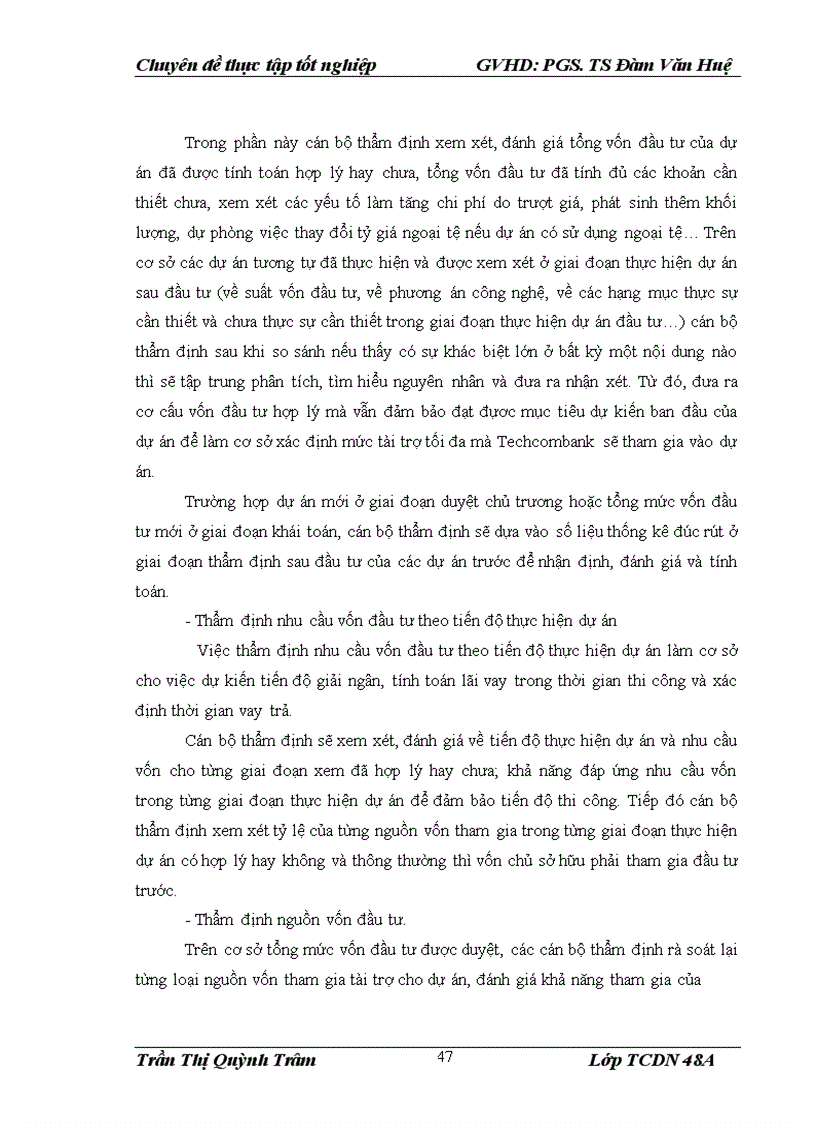 image for page Nâng cao chất lượng thẩm định tài chính dự án trong cho vay tại Ngân hàng TMCP Kỹ thương Việt Nam Chi nhánh Hà Nội