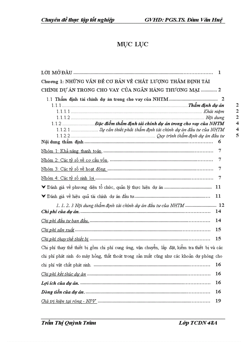 image for page Nâng cao chất lượng thẩm định tài chính dự án trong cho vay tại Ngân hàng TMCP Kỹ thương Việt Nam Chi nhánh Hà Nội