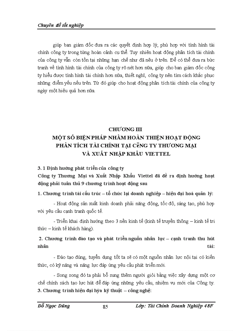 image for page Hoàn thiện hoạt động phân tích tài chính tại công ty TNHH nhà nước một thành viên Thương Mại và Xuất Nhập Khẩu Viettel