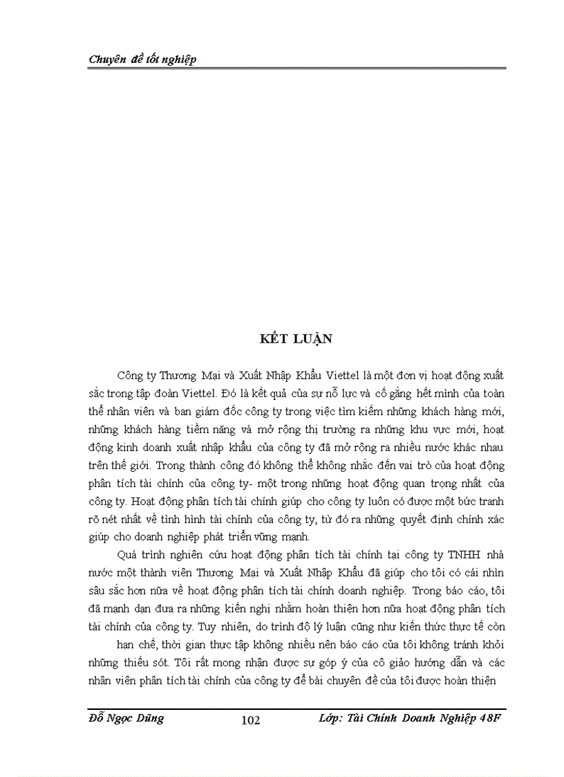 image for page Hoàn thiện hoạt động phân tích tài chính tại công ty TNHH nhà nước một thành viên Thương Mại và Xuất Nhập Khẩu Viettel