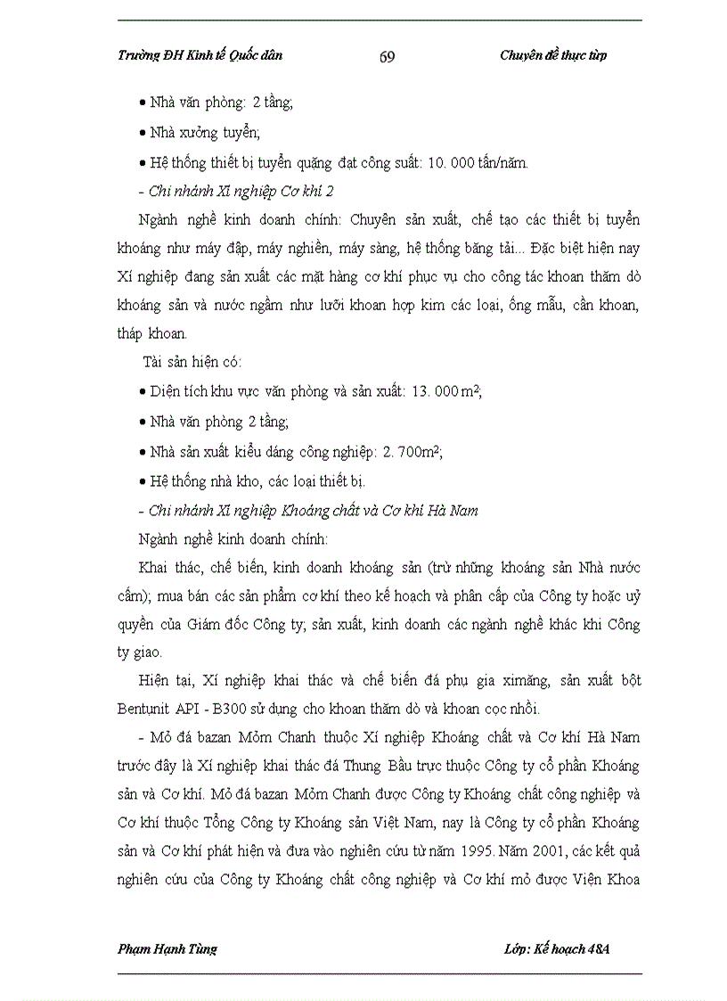 image for page Xây dựng kế hoạch sản xuất kinh doanh hàng năm tại Công ty Cổ phần Khoáng sản và Cơ khí Mimeco