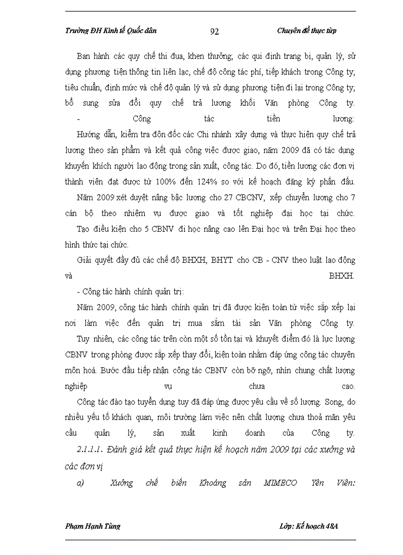 image for page Xây dựng kế hoạch sản xuất kinh doanh hàng năm tại Công ty Cổ phần Khoáng sản và Cơ khí Mimeco
