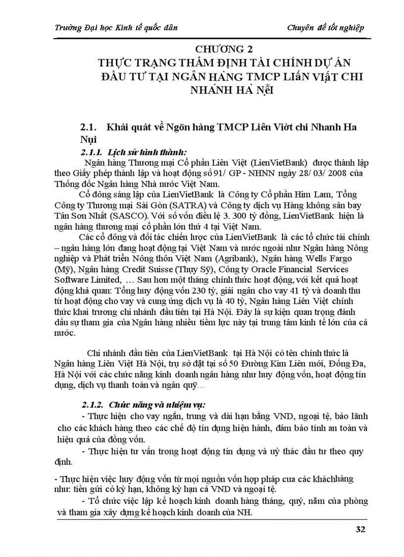 image for page Thẩm định tài chính dự án đầu tư tại các NHTM